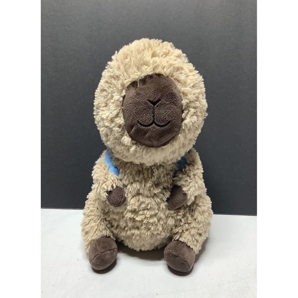 Walmart Capybara 12" Plush Stuffed Animal Tan with rainbow backpack